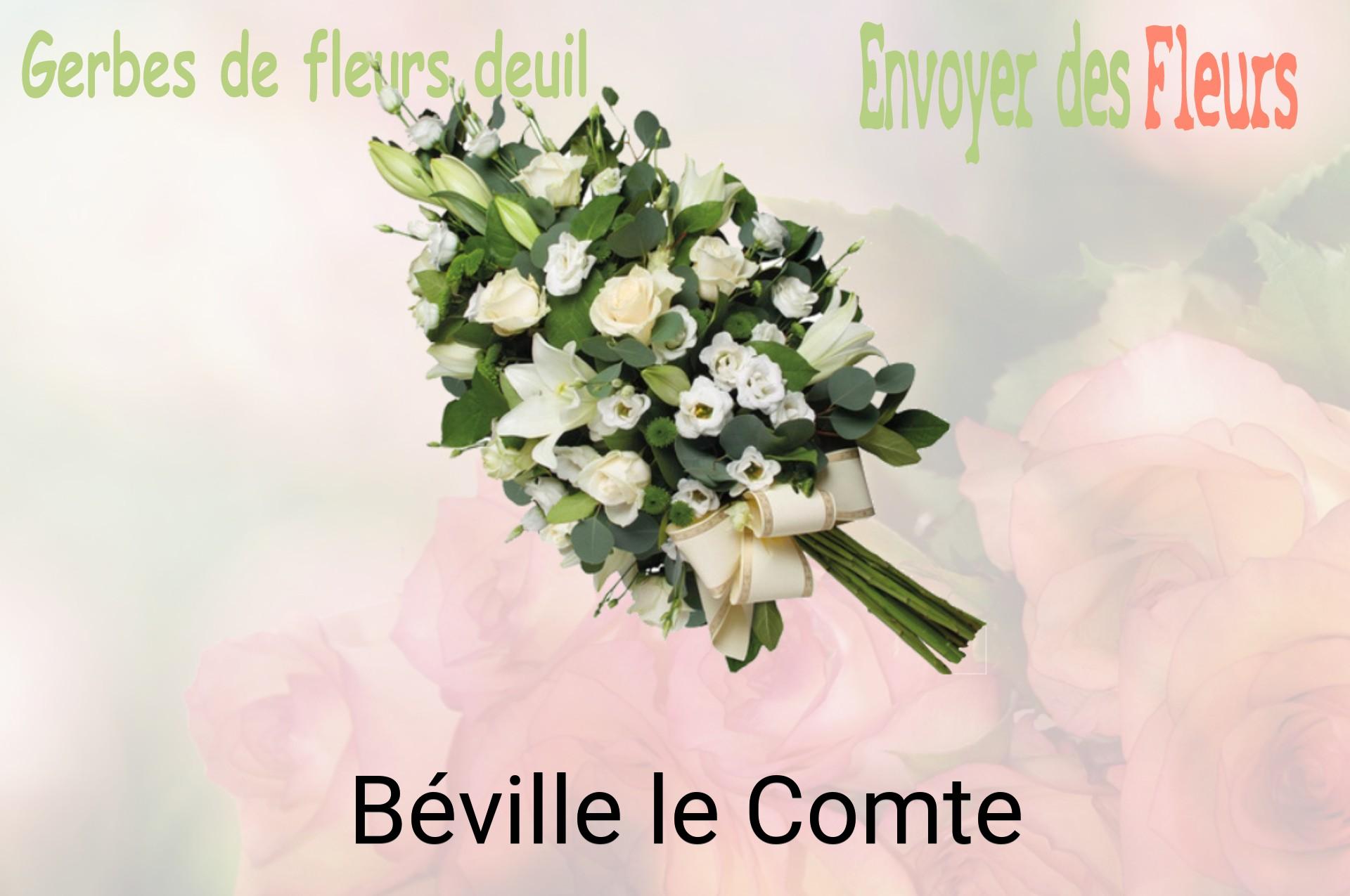 Gerbe de fleurs de deuil livrée à Béville-le-Comte